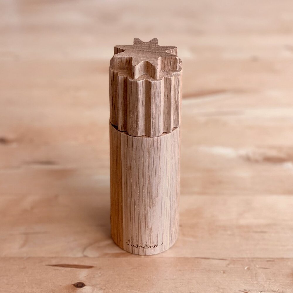 New Crate & Barrel x Lucia Eames Sunburst Salt & Pepper Mill